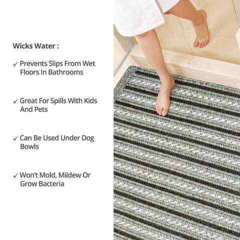 Homespice Avenue Ultra Durable Braided Rug Grey 40 X 60 Area Rug 313737 816-130603 Image 5
