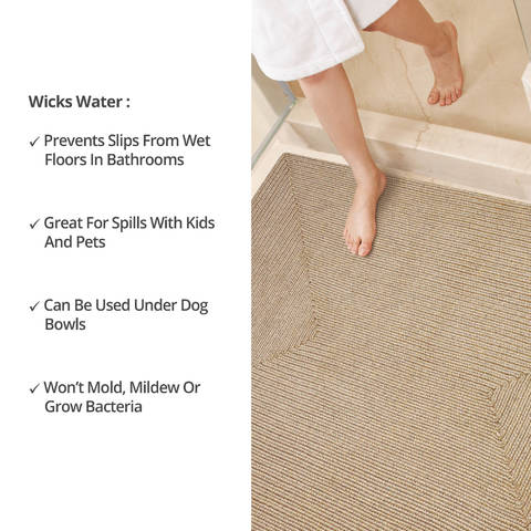 Homespice Ultra Durable Braided Rug Beige Runner 110 X 60 Area Rug 329677 816-130611 Image 4