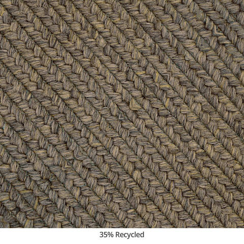 Homespice Ultra Durable Braided Rug Brown Oval 80 X 100 Area Rug 306661 816-130640 Image 2