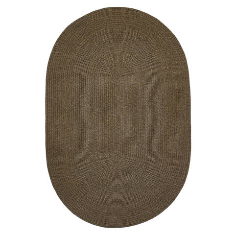 Homespice Ultra Durable Braided Rug Brown Oval 80 X 100 Area Rug 306661 816-130640 Image 0