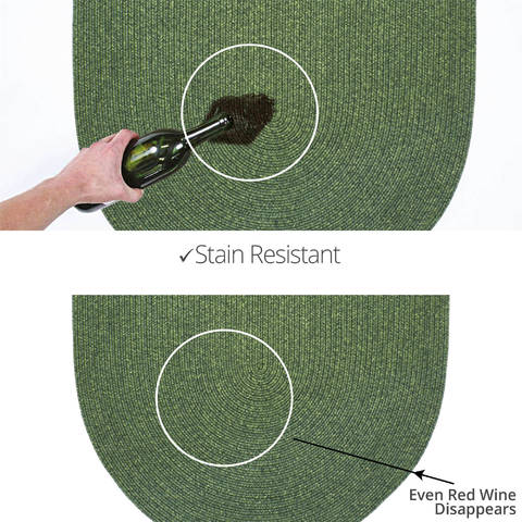Homespice Ultra Durable Braided Rug Green Runner 26 X 90 Area Rug 308702 816-130664 Image 2