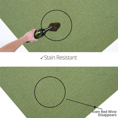 Homespice Ultra Durable Braided Rug Green 20 X 30 Area Rug 311696 816-130688 Image 3