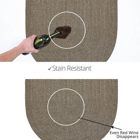 Homespice Ultra Durable Braided Rug Grey Oval 23 X 39 Area Rug 300683 816-130700 Image 3