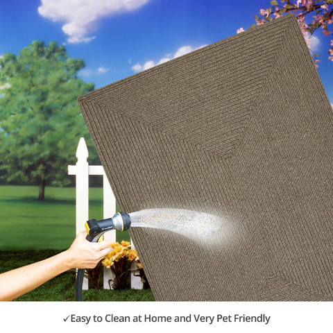 Homespice Ultra Durable Braided Rug Grey 40 X 60 Area Rug 313683 816-130712 Image 4