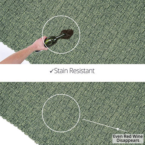 Homespice Ultra Durable Basket Weave Braided Rug Brown 60 X 90 Area Rug 315892 816-130724 Image 3