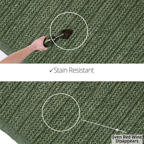 Homespice Ultra Durable Cable Weave Braided Rug Brown 40 X 60 Area Rug 313959 816-130727 Image 3