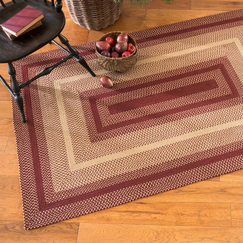Homespice Ultra Wool Braided Rug Red 40 X 60 Area Rug 713186 816-130733 Image 1