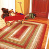 Homespice Cotton Braided Rug Red 80 X 100 Area Rug 416254 816-130796 Thumb 1