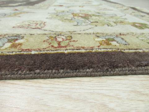 Agra Brown Hand Knotted 101 X 138 Area Rug 834-130809 Image 2
