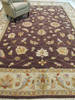 Agra Brown Hand Knotted 101 X 138  Area Rug 834-130809 Thumb 3