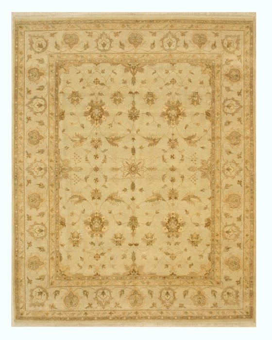 Pishavar Beige Hand Knotted 80 X 100 Area Rug 834-130822 Image 0