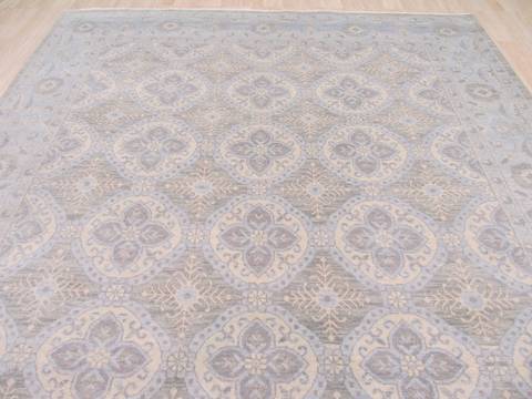 Blue Hand Knotted 90 X 120 Area Rug 834-130831 Image 4