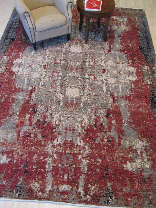 Modern-Contemporary Multicolor Hand Knotted 87 X 122 Area Rug 834-130841 Image 3