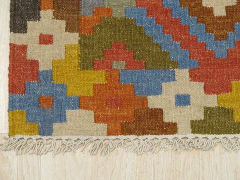 Kilim Multicolor Hand Made 50 X 80 Area Rug 834-130877 Image 1