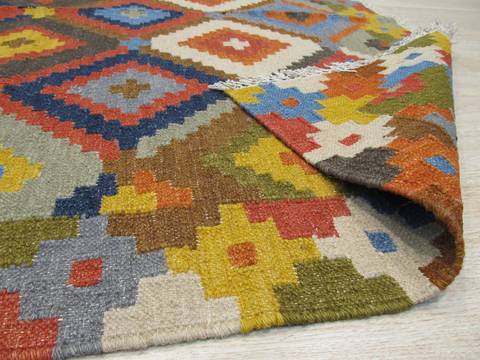 Kilim Multicolor Hand Made 50 X 80 Area Rug 834-130877 Image 2