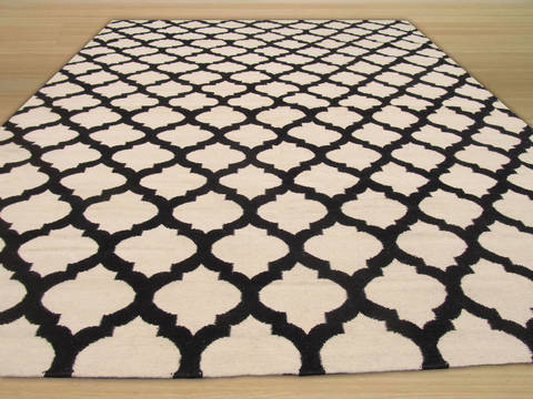 Kilim Black Hand Made 90 X 120 Area Rug 834-130881 Image 3