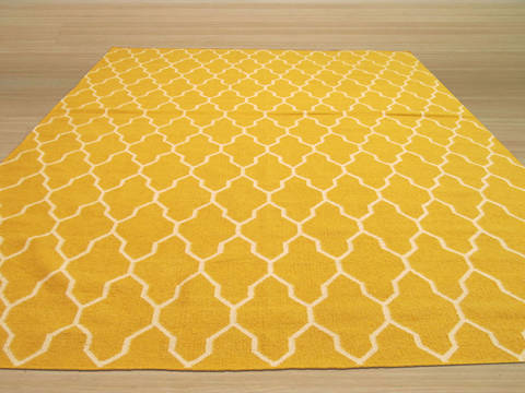 Kilim Yellow Hand Made 90 X 120 Area Rug 834-130885 Image 2