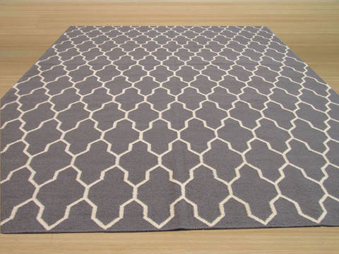 Kilim Grey Hand Made 80 X 100 Area Rug 834-130887 Image 2