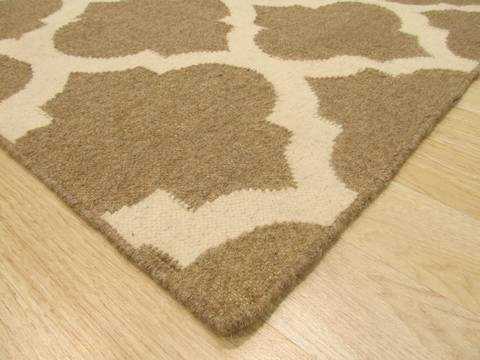 Modern-Contemporary Brown Hand Made 80 X 100 Area Rug 834-130893 Image 1