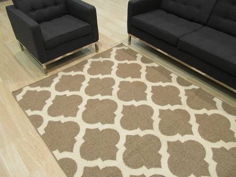 Modern-Contemporary Brown Hand Made 80 X 100 Area Rug 834-130893 Image 4