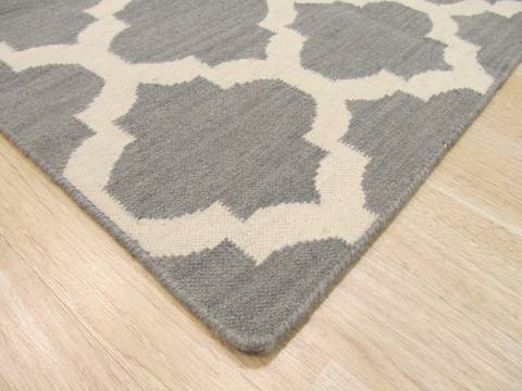 Modern-Contemporary Grey Hand Made 80 X 100 Area Rug 834-130896 Image 1