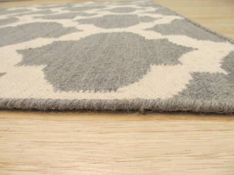 Modern-Contemporary Grey Hand Made 80 X 100 Area Rug 834-130896 Image 3