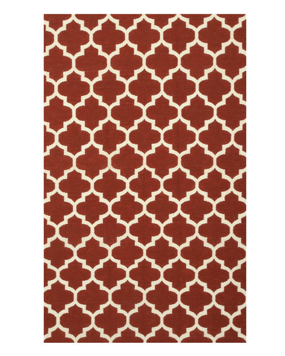 Modern-Contemporary Red Hand Made 80 X 100 Area Rug 834-130904 Image 0