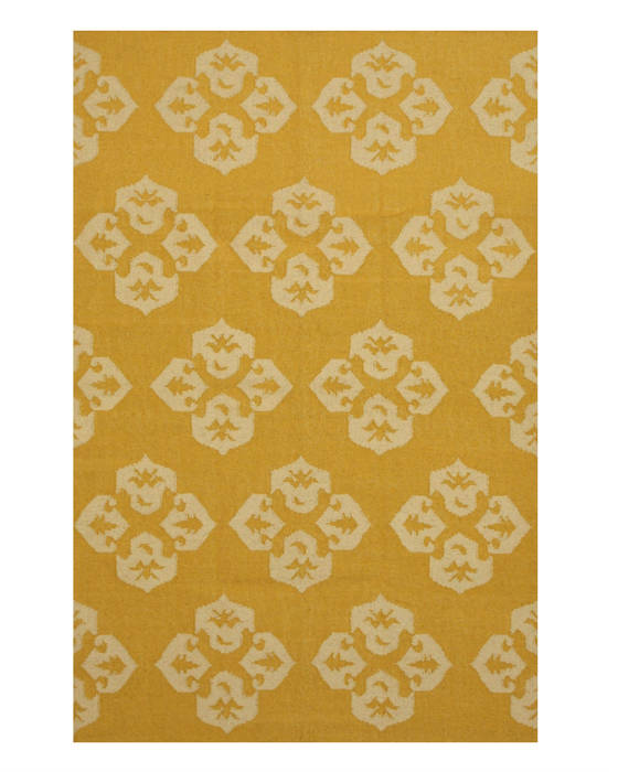 Modern-Contemporary Yellow Hand Made 120 X 151 Area Rug 834-130908 Image 0