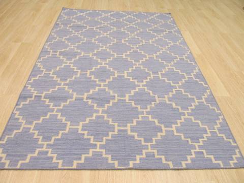 Modern-Contemporary Blue Hand Made 50 X 80 Area Rug 834-130928 Image 2
