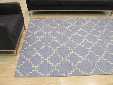 Modern-Contemporary Blue Hand Made 50 X 80 Area Rug 834-130928 Image 4