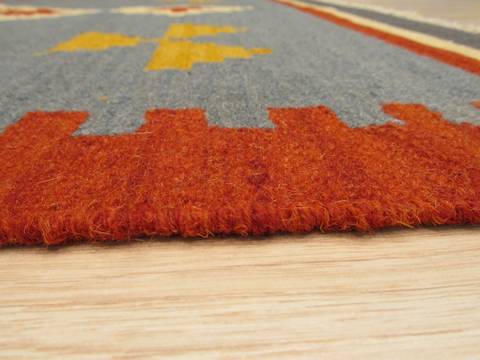 Kilim Blue Hand Made 100 X 140 Area Rug 834-130990 Image 2