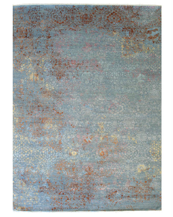 Modern-Contemporary Multicolor Hand Knotted 811 X 122  Area Rug 834-130995 Image 0