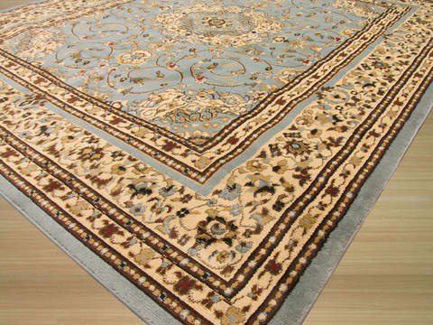 Isfahan Blue Machine Made 53 X 73 Area Rug 834-130996 Image 1