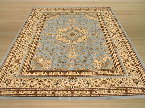 Isfahan Blue Machine Made 53 X 73 Area Rug 834-130996 Image 2
