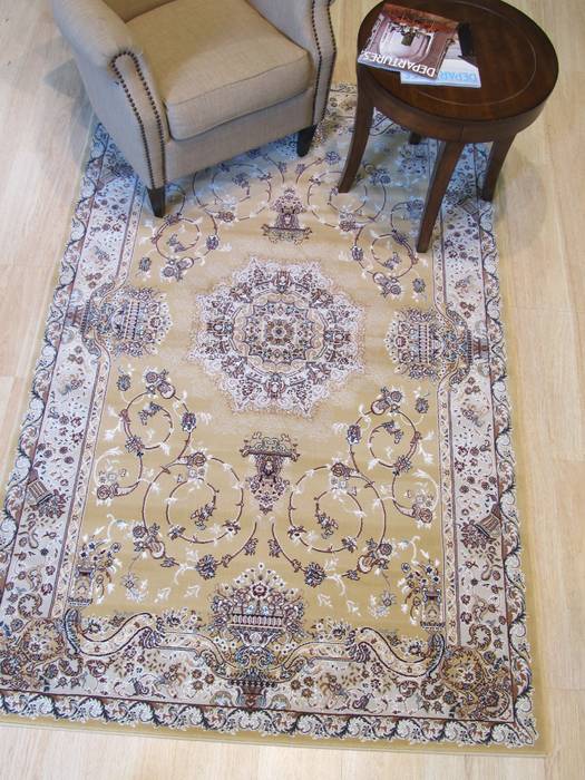 Tabriz Yellow Machine Made 311 X 60 Area Rug 834-131059 Image 3