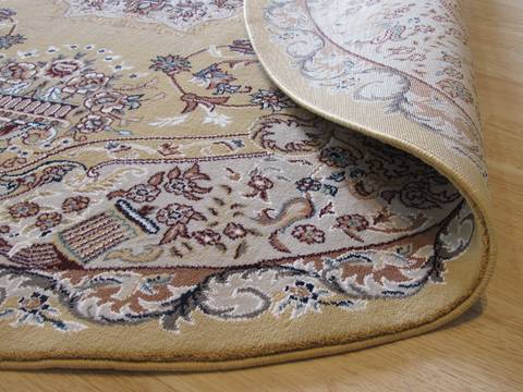 Tabriz Yellow Round Machine Made 511 X 511 Area Rug 834-131061 Image 2