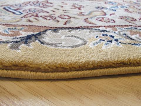 Tabriz Yellow Round Machine Made 511 X 511 Area Rug 834-131061 Image 4