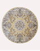 Tabriz Yellow Round Machine Made 511 X 511 Area Rug 834-131061 Thumb 0