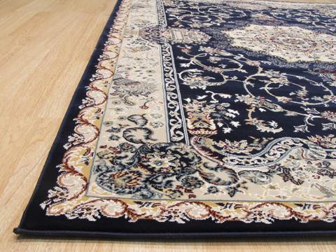 Tabriz Blue Machine Made 710 X 910  Area Rug 834-131065 Image 1
