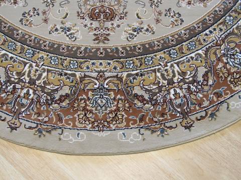 Tabriz Beige Round Machine Made 511 X 511 Area Rug 834-131088 Image 1