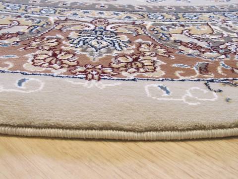 Tabriz Beige Round Machine Made 511 X 511 Area Rug 834-131088 Image 4