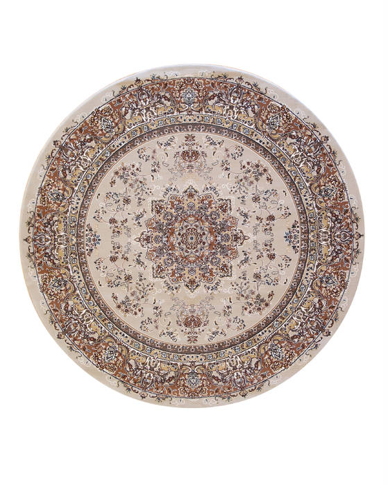 Tabriz Beige Round Machine Made 511 X 511 Area Rug 834-131088 Image 0