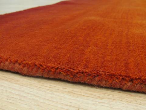 Orange Hand Made 89 X 119 Area Rug 834-131128 Image 2