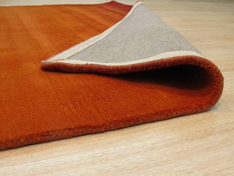 Orange Hand Made 89 X 119 Area Rug 834-131128 Image 4