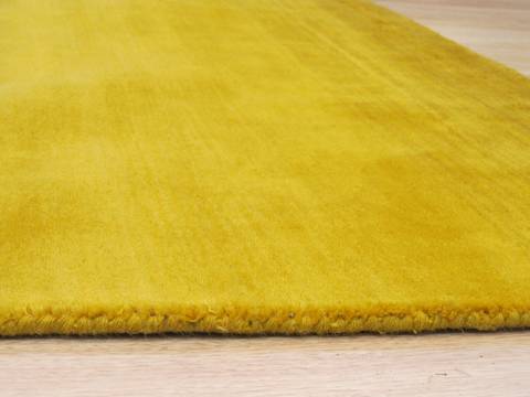 Modern-Contemporary Yellow Hand Made 96 X 136 Area Rug 834-131133 Image 2