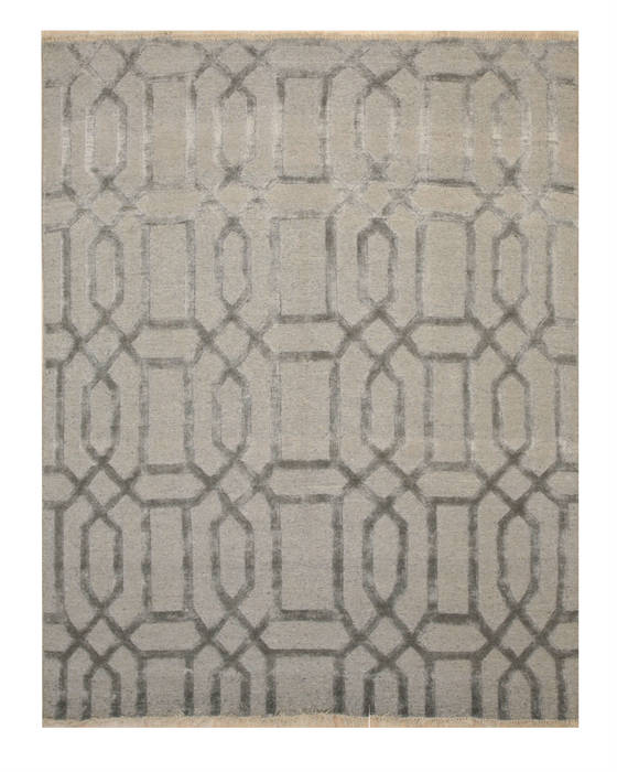 Grey Hand Knotted 40 X 60 Area Rug 834-131145 Image 0