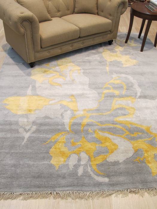 Modern-Contemporary Grey Hand Knotted 80 X 100 Area Rug 834-131154 Image 3