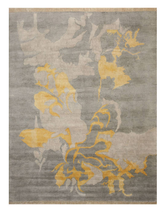 Modern-Contemporary Grey Hand Knotted 80 X 100 Area Rug 834-131154 Image 0