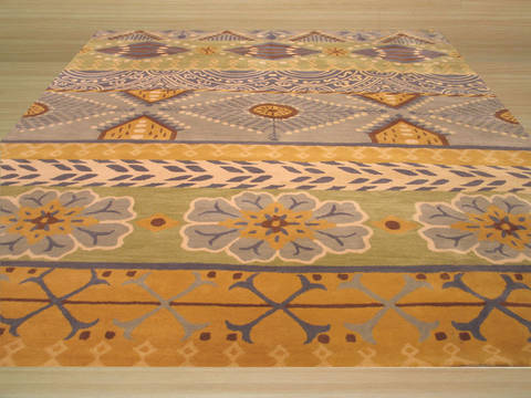 Yellow Hand Tufted 79 X 99 Area Rug 834-131165 Image 2