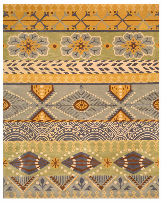 Yellow Hand Tufted 79 X 99 Area Rug 834-131165 Image 0